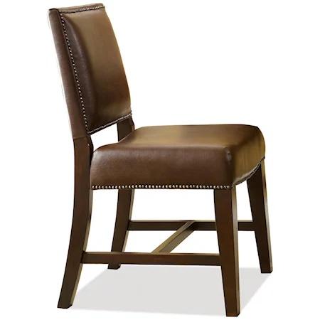 Upholstered Desk Chair with Nailhead Trim